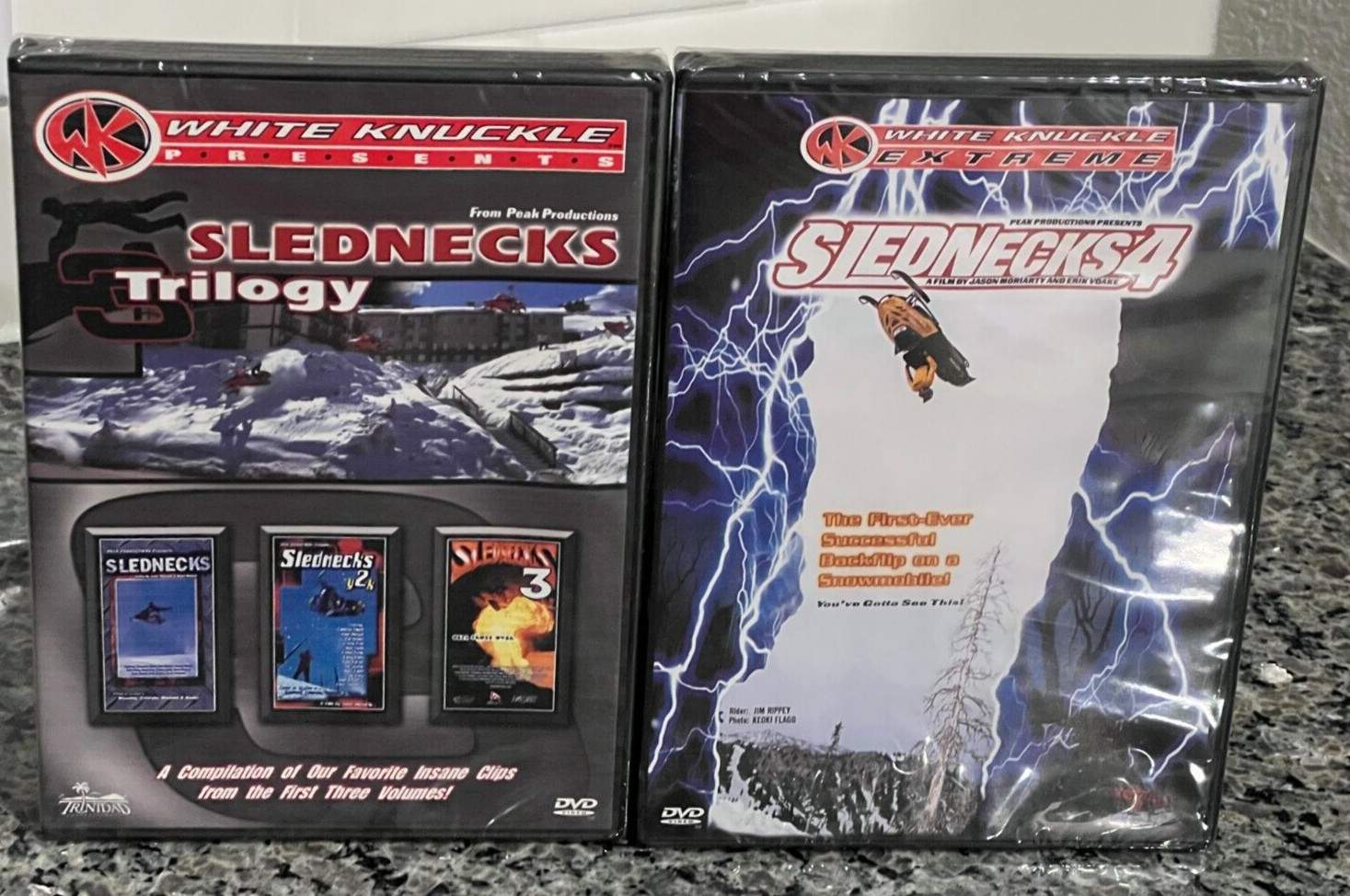 Slednecks Trilogy 1 2 3 & Slednecks 4 New Rare Snowmobile Freestyle 2 Dvd Set