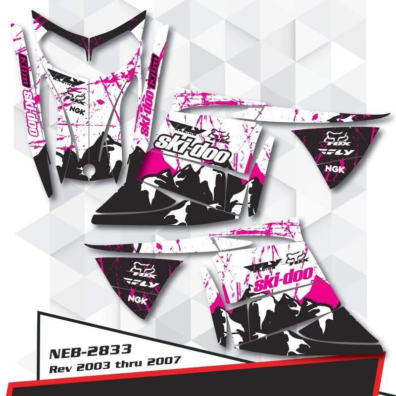 GRAPHIC DECALS STICKERS WRAP KIT FOR SKI-DOO REV MXZ SUMMIT GTX 03-07 NEB-2833