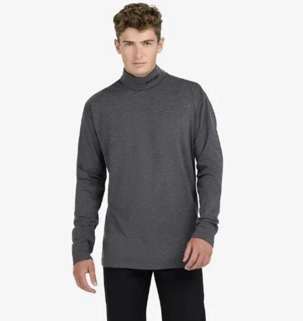 Ski-Doo NWT Men’s Turtleneck Long Sleeve Shirt Heather Gray Moisture Wicking – M