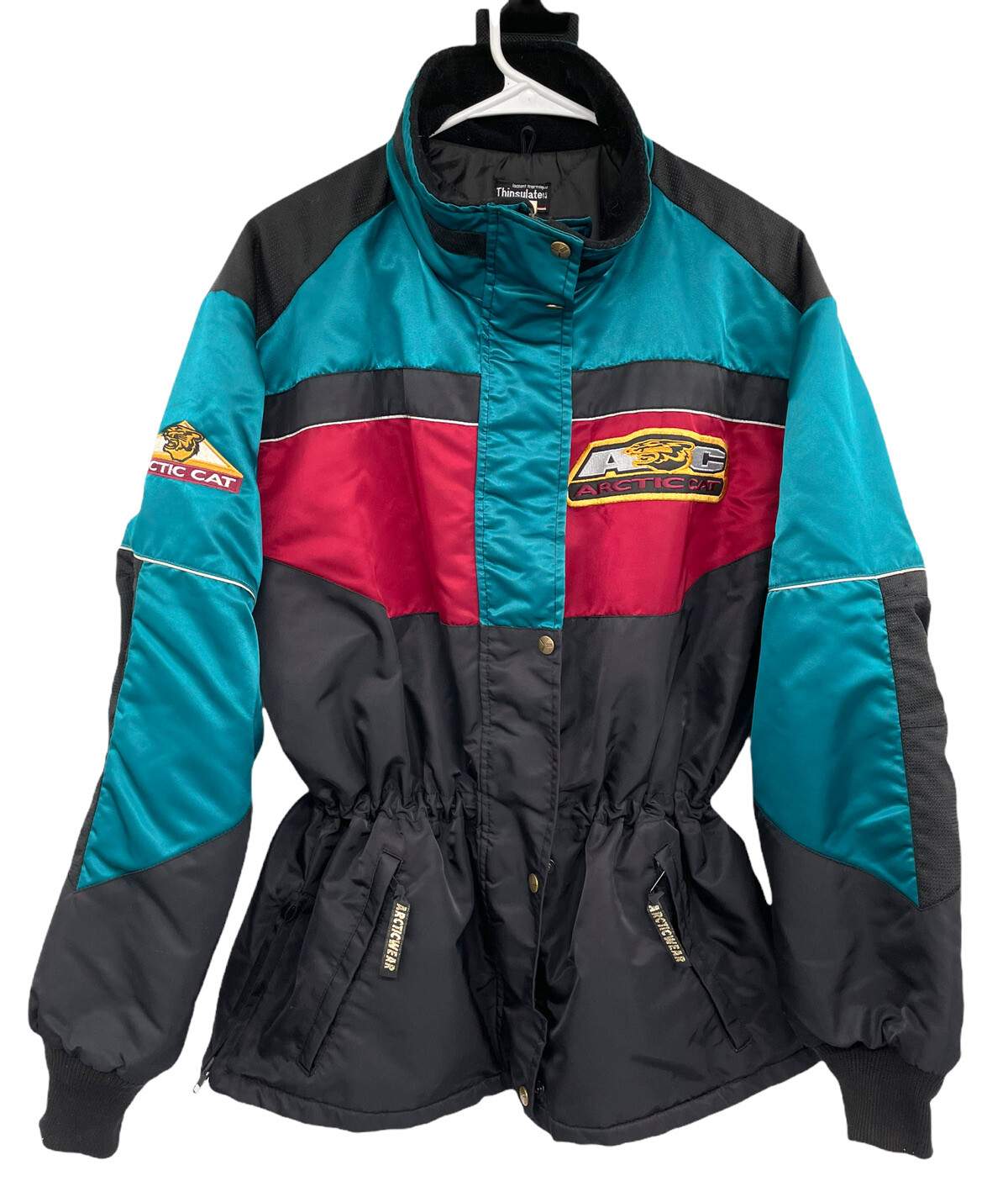 Vintage ARTIC CAT Size L Catillac Snowmobile Women’s Jacket Thinsulate