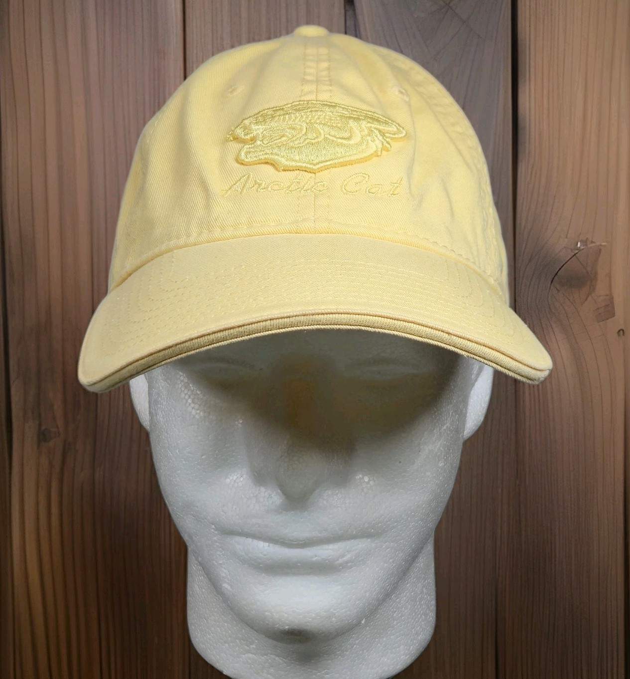 Artic Cat Baseball Cap Hat Mens Adjustable Strapback Yellow Articwear