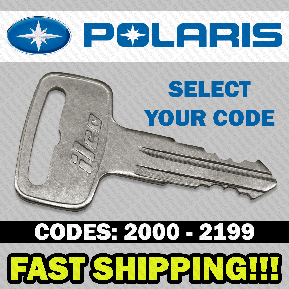 Polaris ATV Ranger RZR Snowmobile Key Cut to Your Code 2000 – 2198