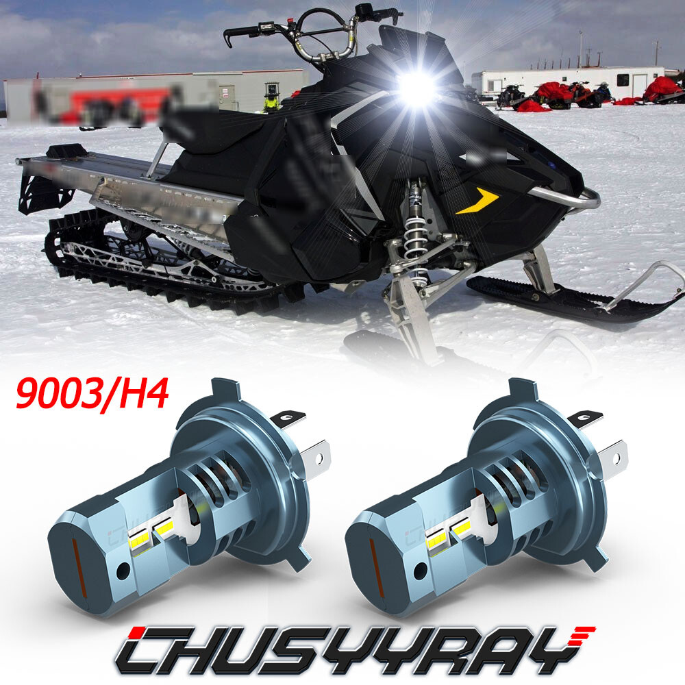2pcs H4 6000K LED Headlights For Ski-Doo MXZ 700 1999 2000-2003 Snowmobile Bulbs