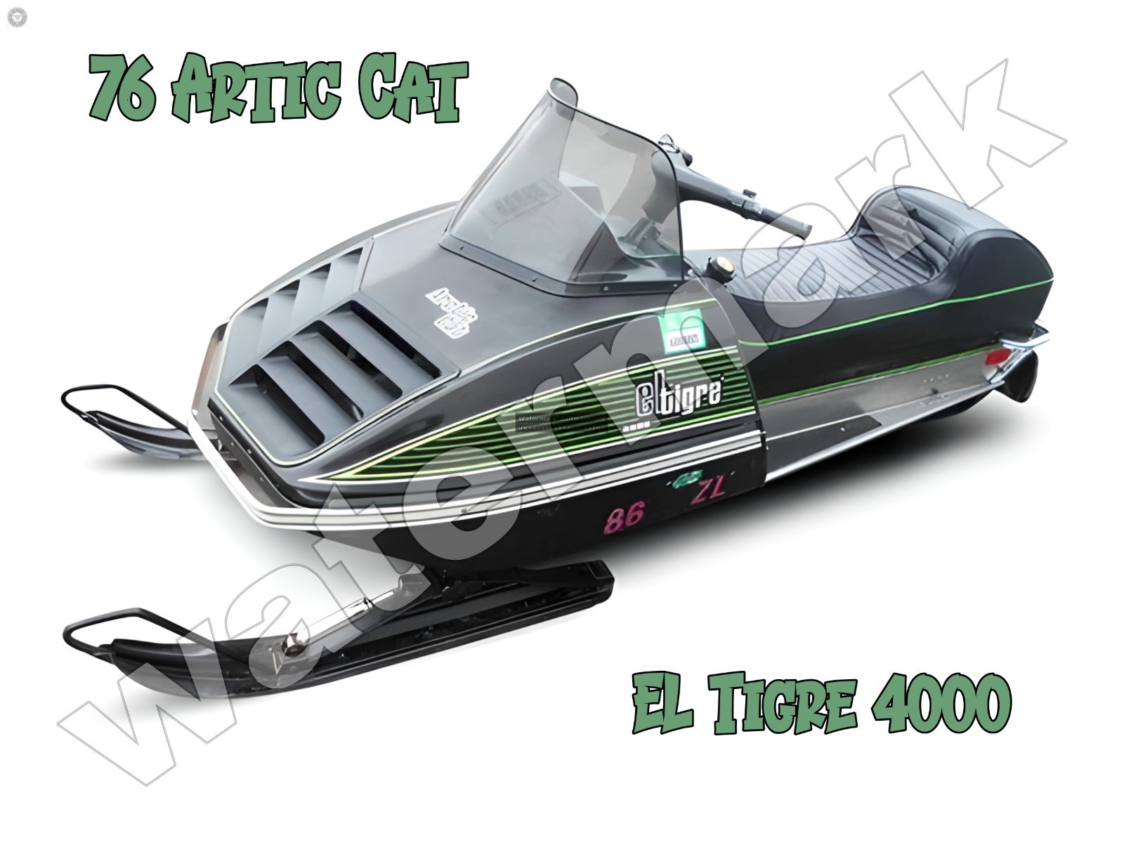 Artic Cat 1976 EL Tigre 4000 Snowmobile  Metal Sign 9″ x 12″ or 12″ x 16″