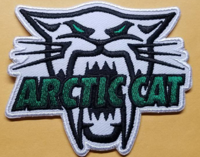 ARTIC CAT Embroidered green Patch approx  2.75 X 3.5″
