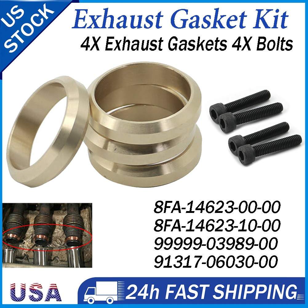 4X For Yamaha Snowmobile Copper Exhaust Gaskets Nytro APEX RX1 MTX Attak Vector