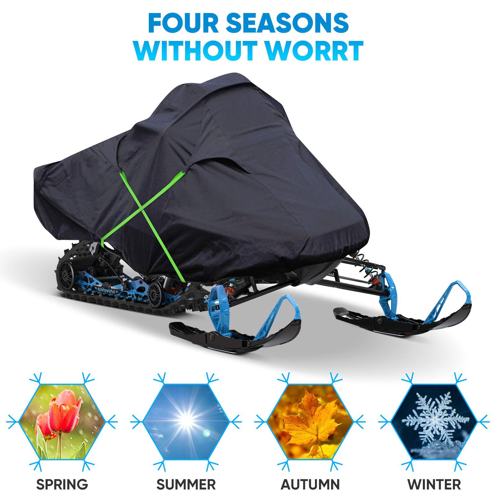 145″ Snowmobile Cover Sled Ski Storage Cover Universal for Yamaha SkiDoo Polaris