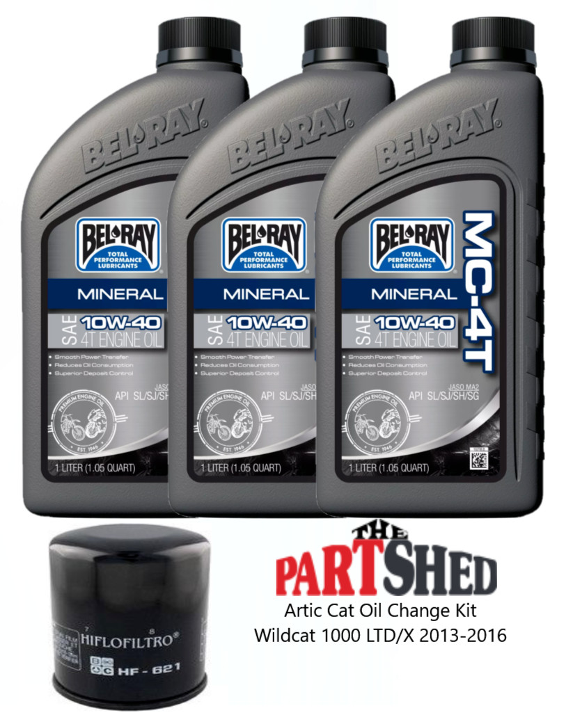 New Oil Change Kit Artic Cat Bel-Ray SXS Wildcat 1000 LTD/X (2013-2016)