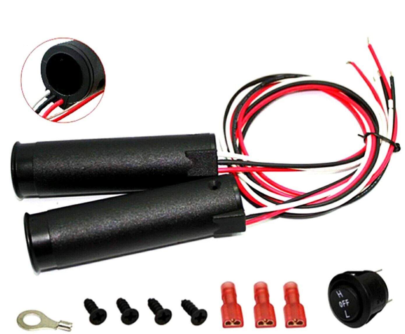 SPI Screw-On Snowmobile Heated Grips Kit  Polaris Ski-doo Arctic Cat 7/8″