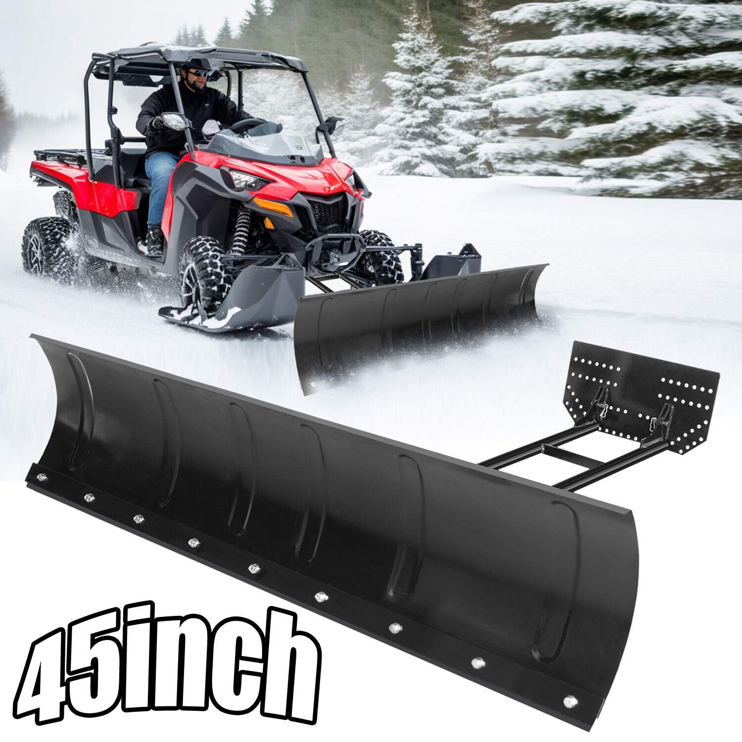 45 inch ATV Steel Snow Plow Kit for CFMOTO CForce 600 2019 2020 2021 2022