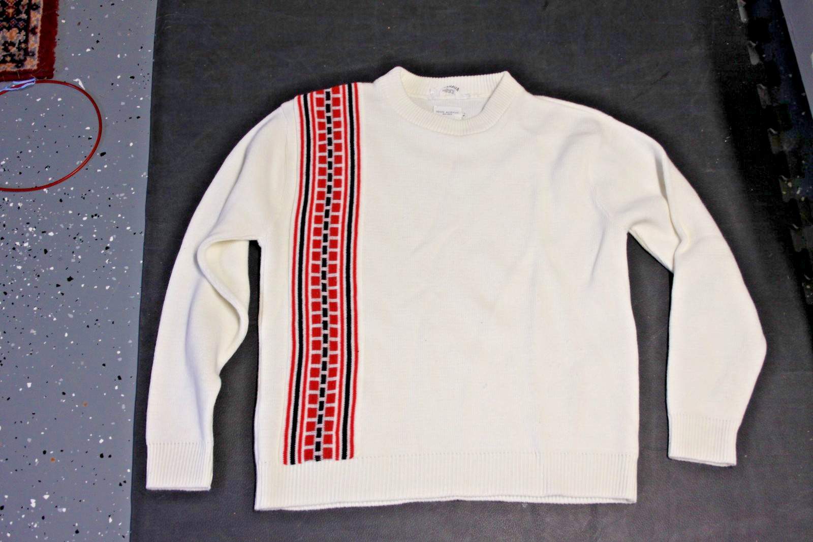VTG 1970’s Yamaha snowmobile Sweater Medium   Acrylic White very clean
