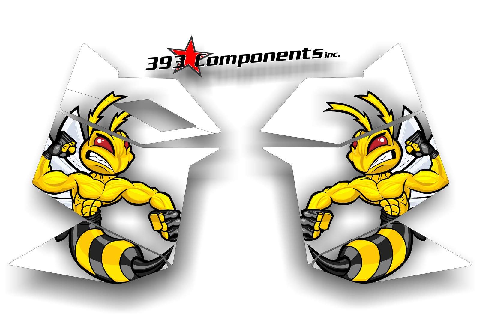 SKI DOO REV XP SNOWMOBILE SLED GRAPHICS DECAL STICKER KIT SIDE PANEL KILLER BEE