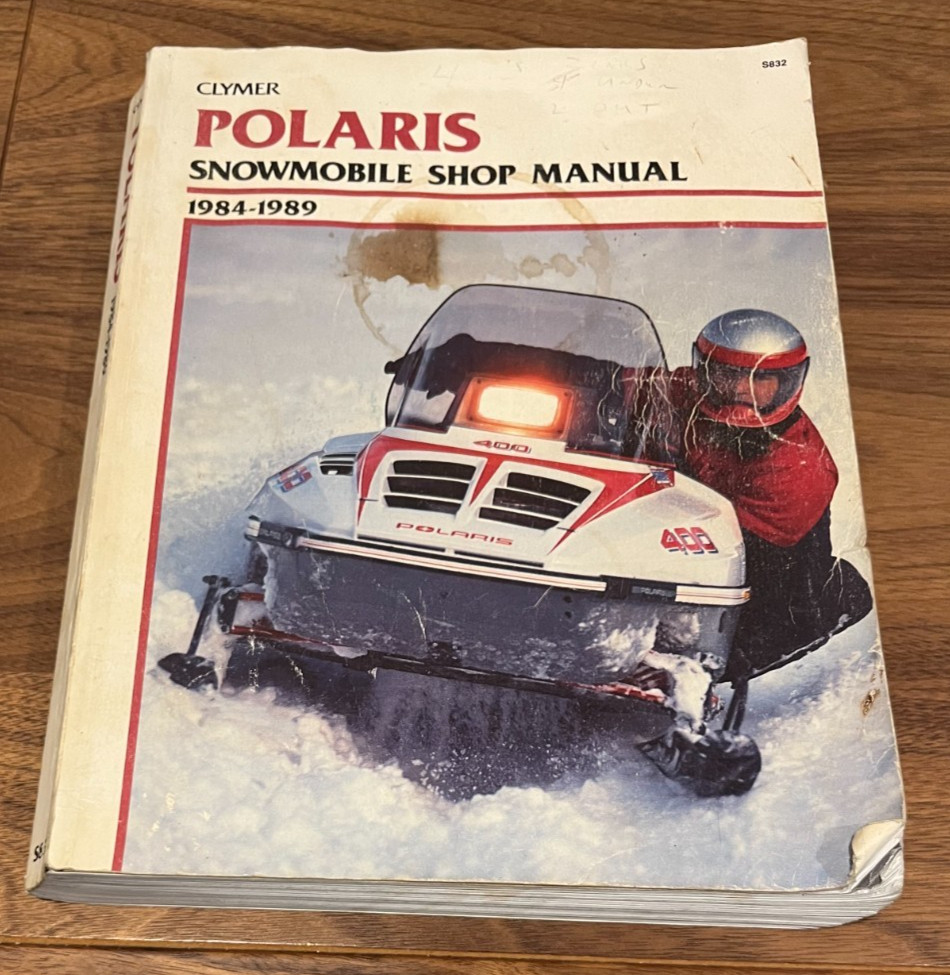 Clymer POLARIS Snowmobile Shop Manual Book 1984-1989 S832