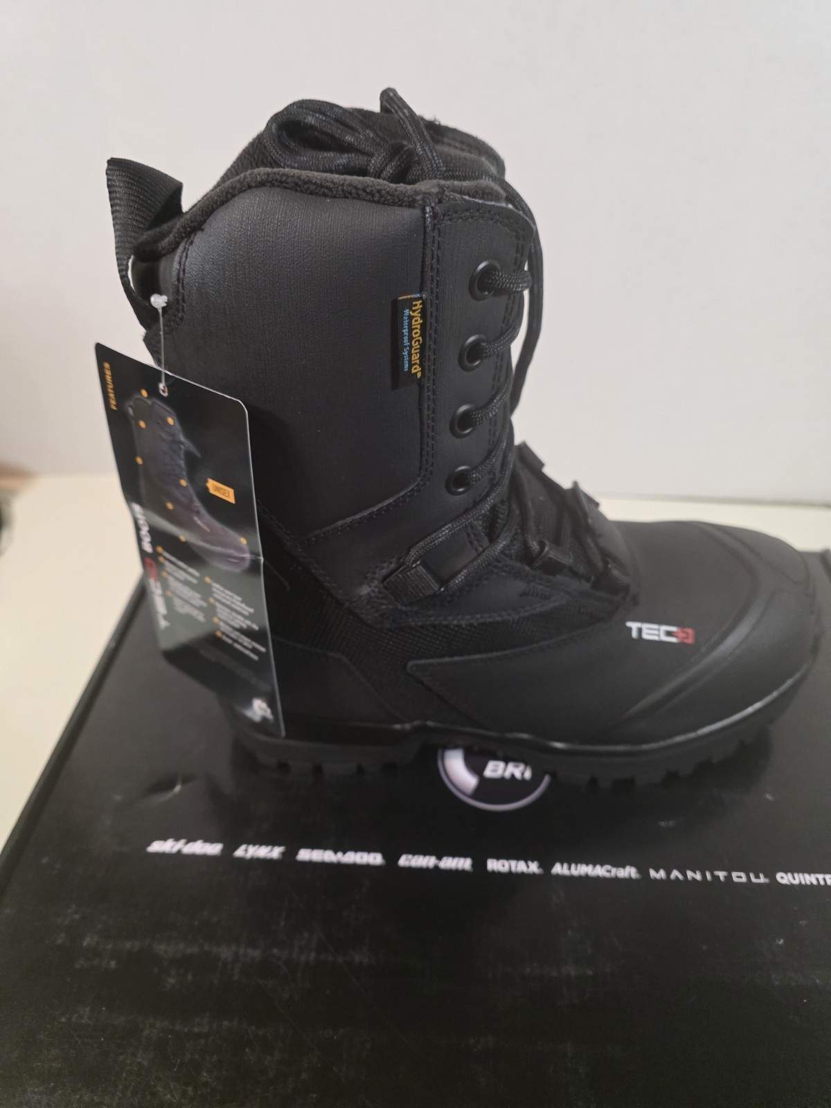 Skidoo Tek+ Black Snowmobile Boots Mens 8 Womens 9.5 Waterproof