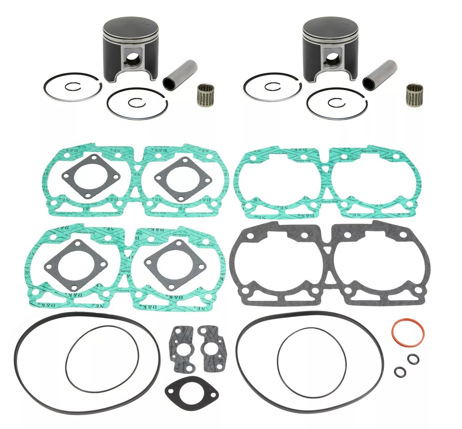 1996 Ski-Doo MXZ 670 SPI Pistons Top End Rebuild Kit Gasket Set 78mm Std Bore