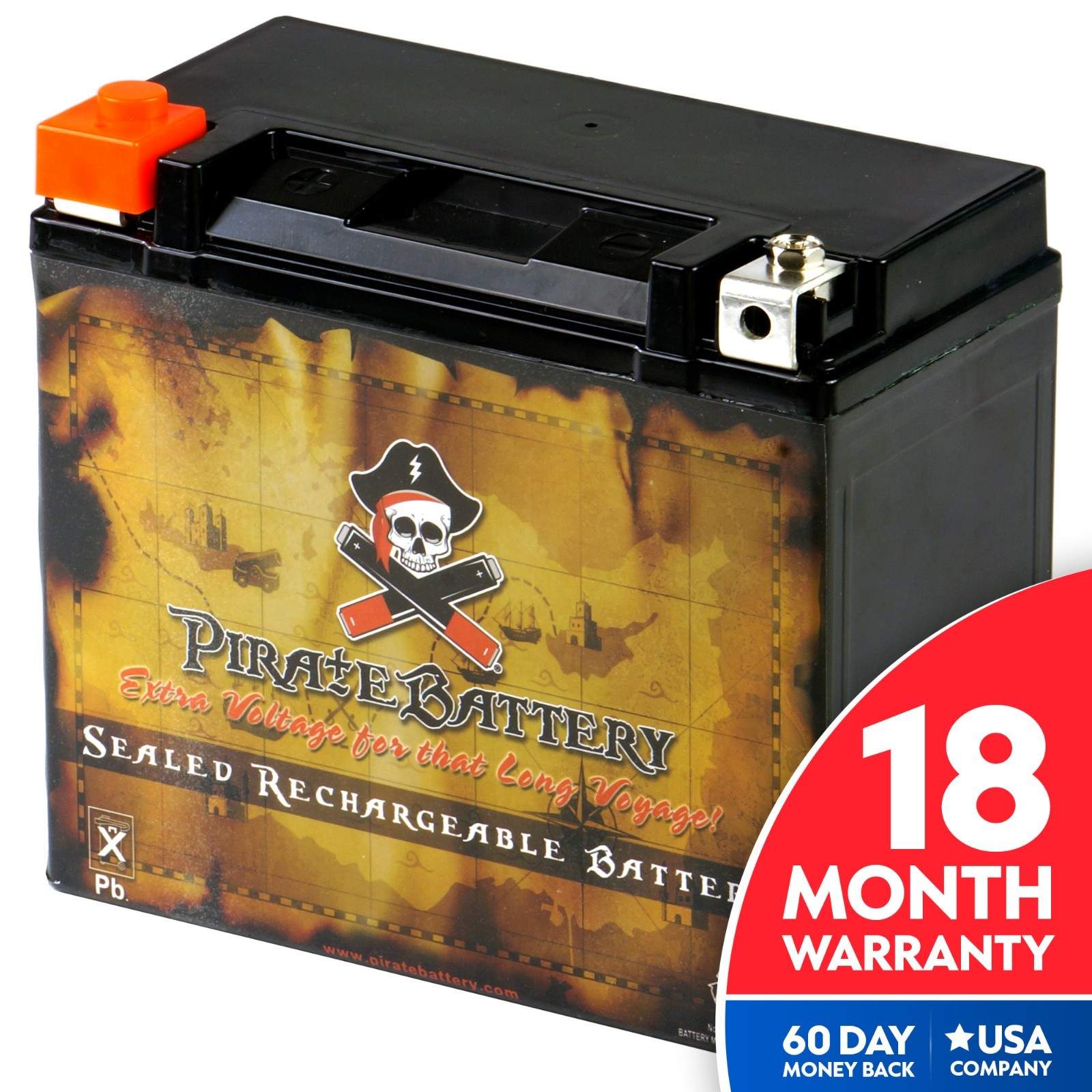 Pirate Battery YTX20H-BS AGM Rechargeable Snowmobile Battery for BTX20H-BS