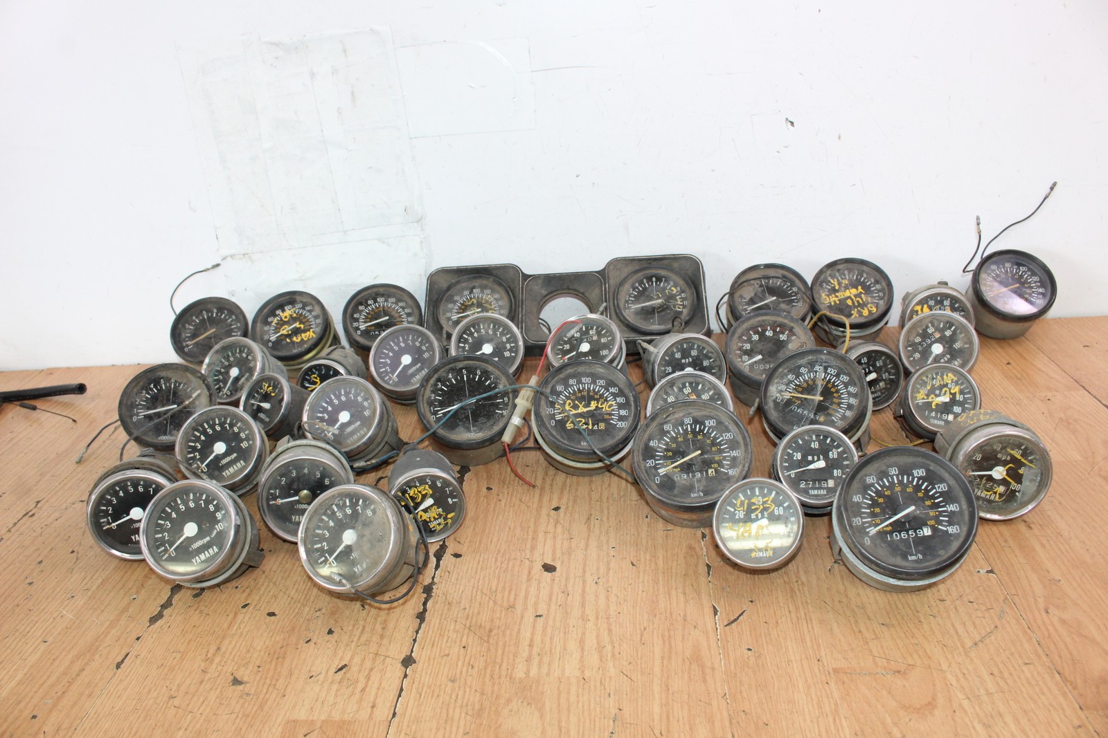 Vintage Yamaha Snowmobile Speedometers & Tachometers / Lot of 35 units / AS IS