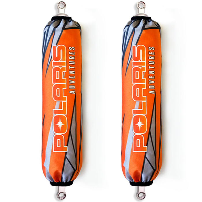 Orange / Grey Polaris Sled Shock Protector Covers Snowmobile (Set of 2) NEW