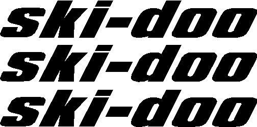 Ski-doo  ATV snowmobile 3 decal vinyl sticker set, any color