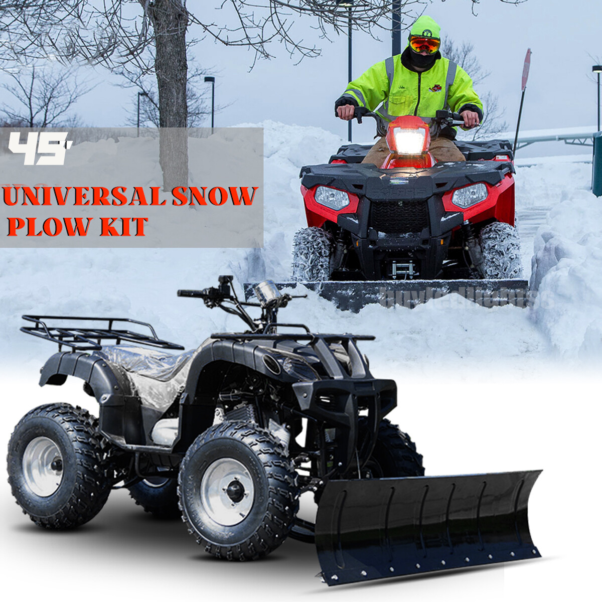 Polaris Sportsman 570 Snow Plow 45 inch Kit ATV Snowplow Blade Mount Package