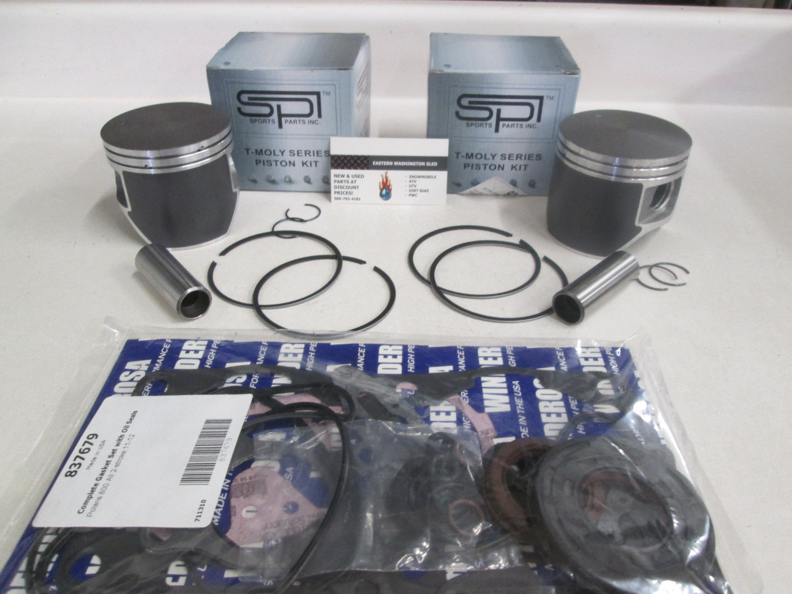 ARTIC CAT F1000 M1000 CROSSFIRE SPI PISTONS & WINDEROSA COMPLETE GASKET SET