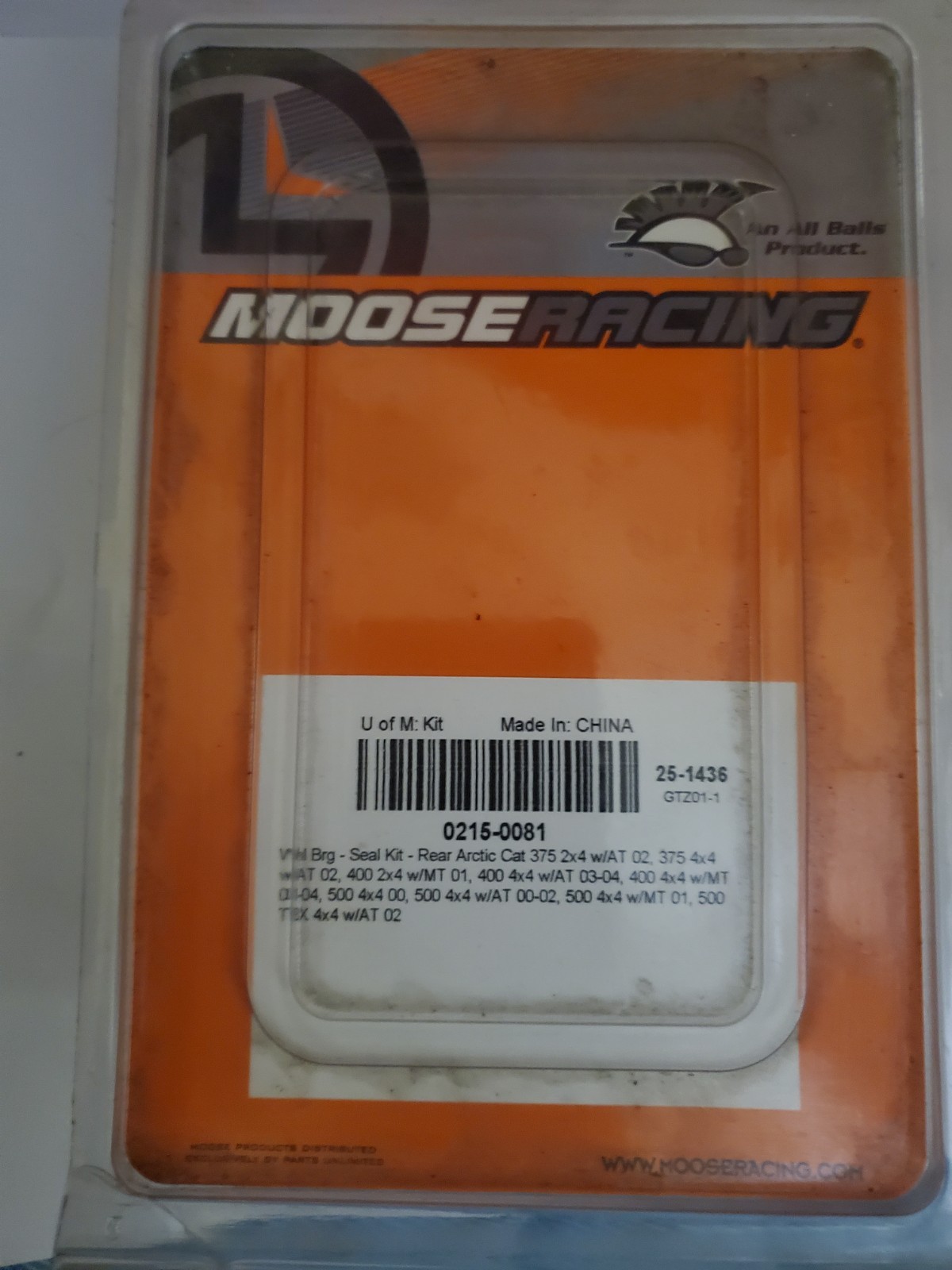 Moose Racing 0215-0081 Wheel Bearing Kit Rear Artic Cat 375 400 500