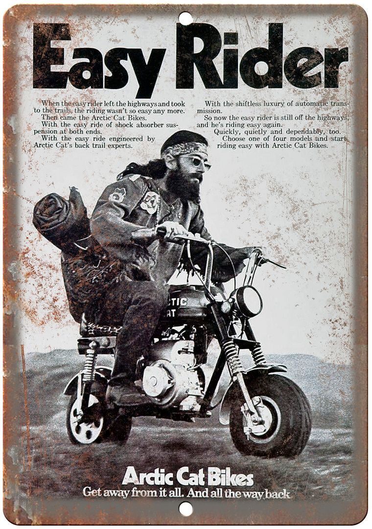 Artic Cat Bikes Trail Bike Hippie Reproduction Metal Sign A355