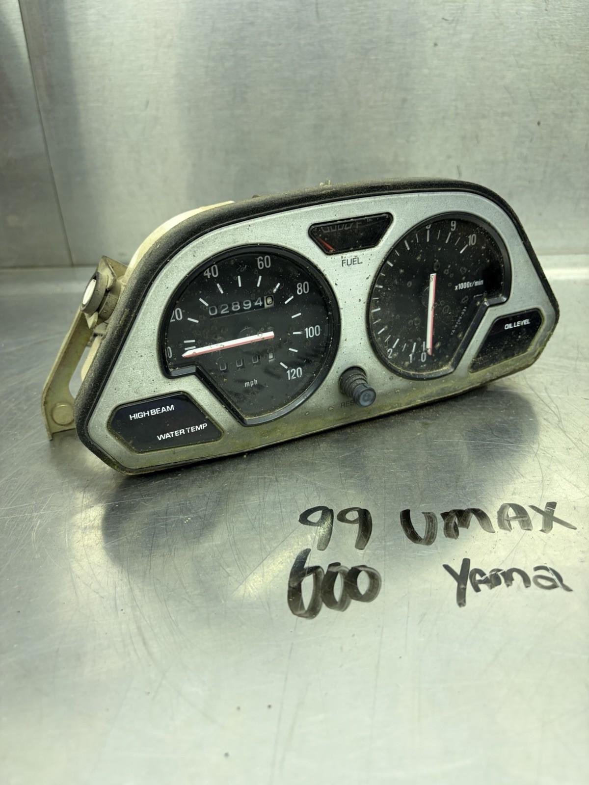 98 99 00 Yamaha V Max SX 500 600 OEM Dash Cluster Gauge Warning Lights Assembly