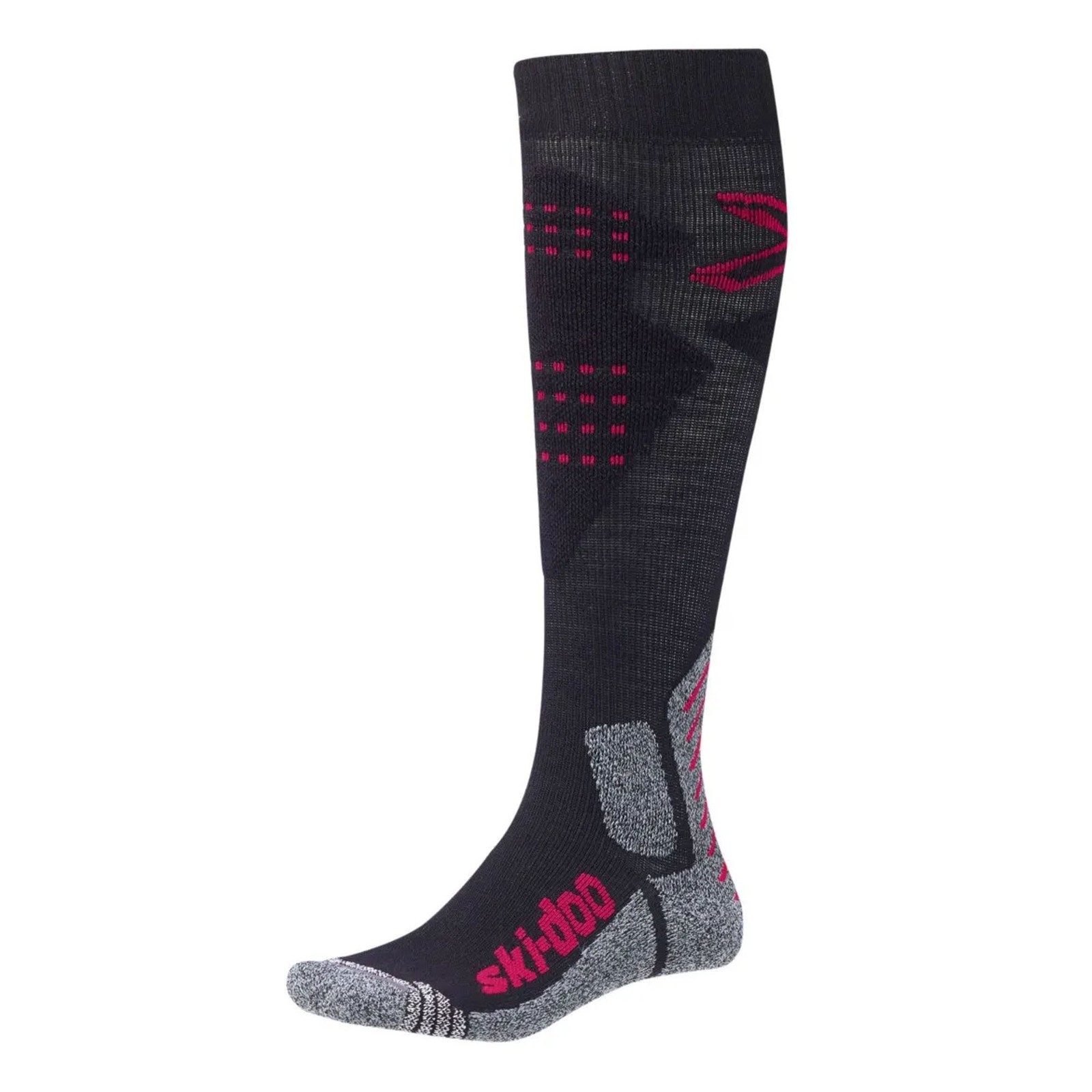 Ski-Doo Mens Raspberry Performance Midweight Snowmobile Socks Snocross Elastic