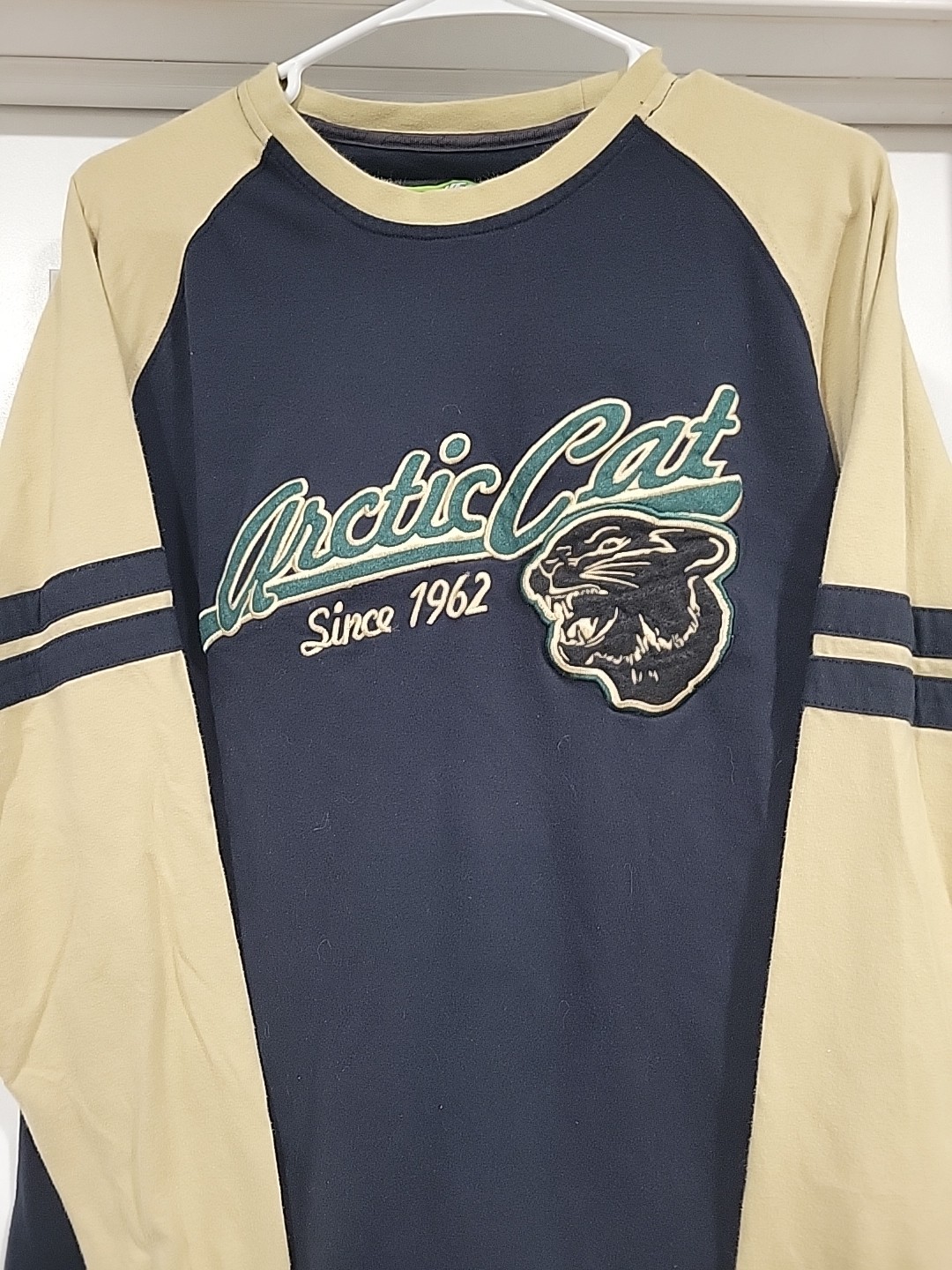 GENUINE ARCTICWEAR LONG SLEEVE Artic Cat Snowmobile Shirt L  Black and Tan