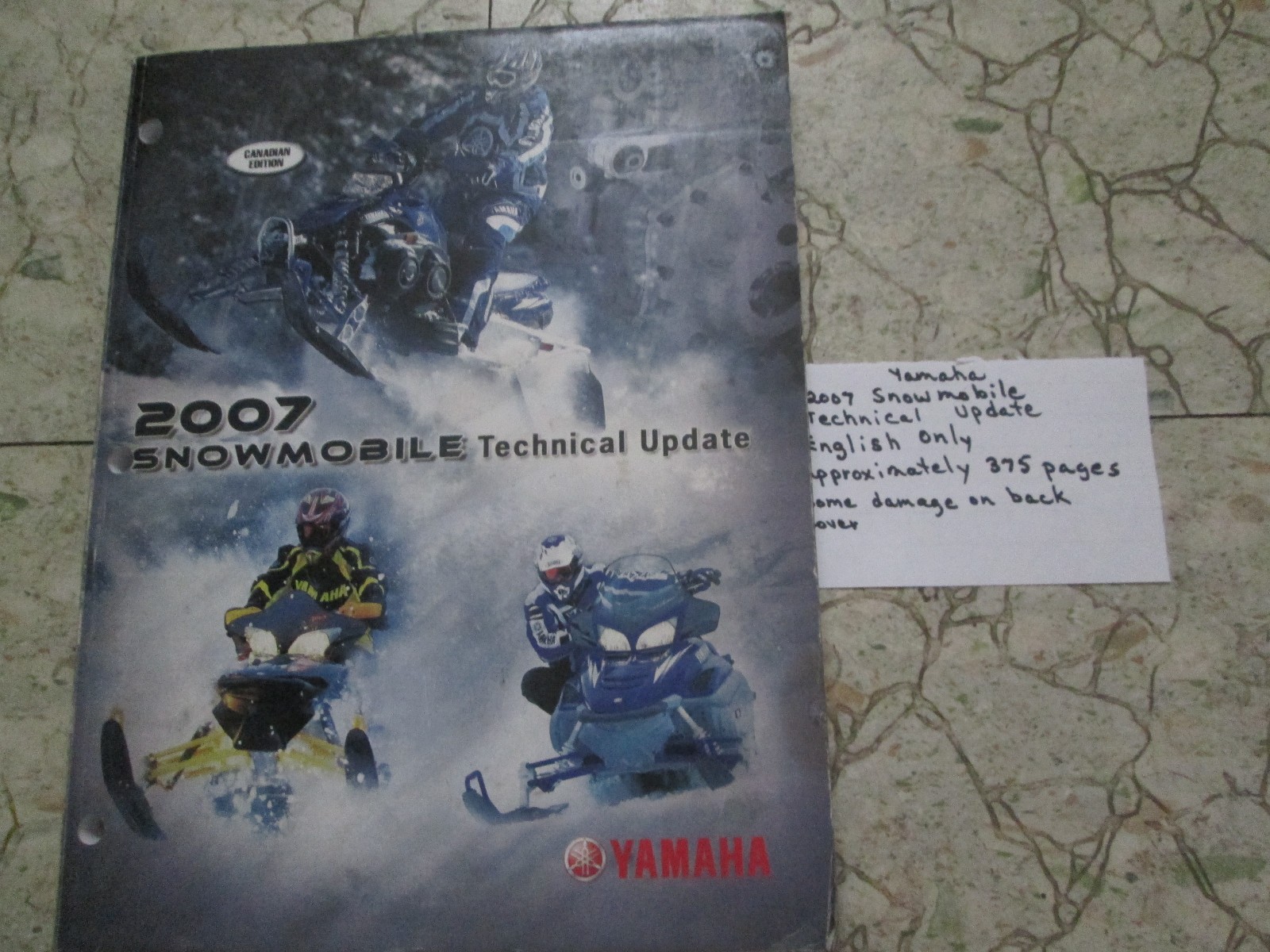 2007 Yamaha Snowmobile technical update (Canadian edition)