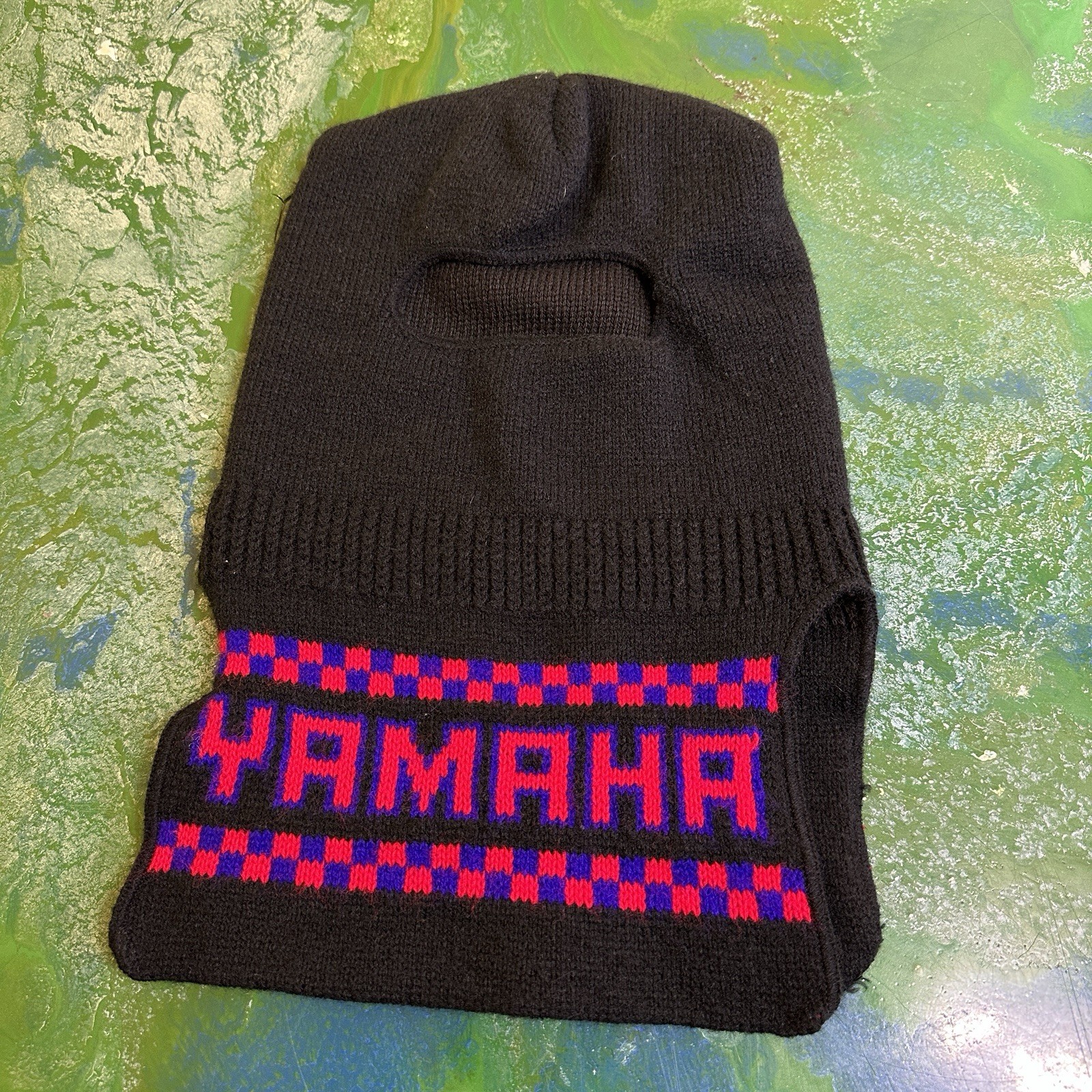 Vintage Yamaha Snowmobile Ski Mask Trail Riding Headwear Balaklava Racing Braap