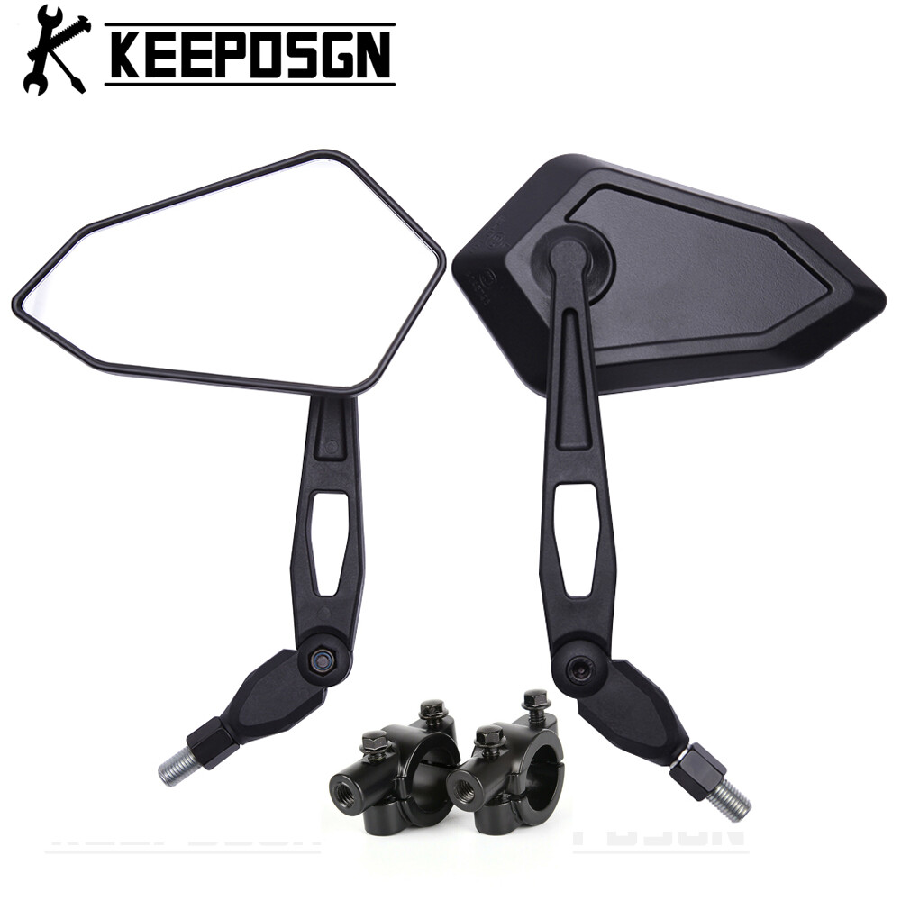 Handlebar Rear View Side Mirror For Scooter ATV UTV Dirt Bike Snowmobile