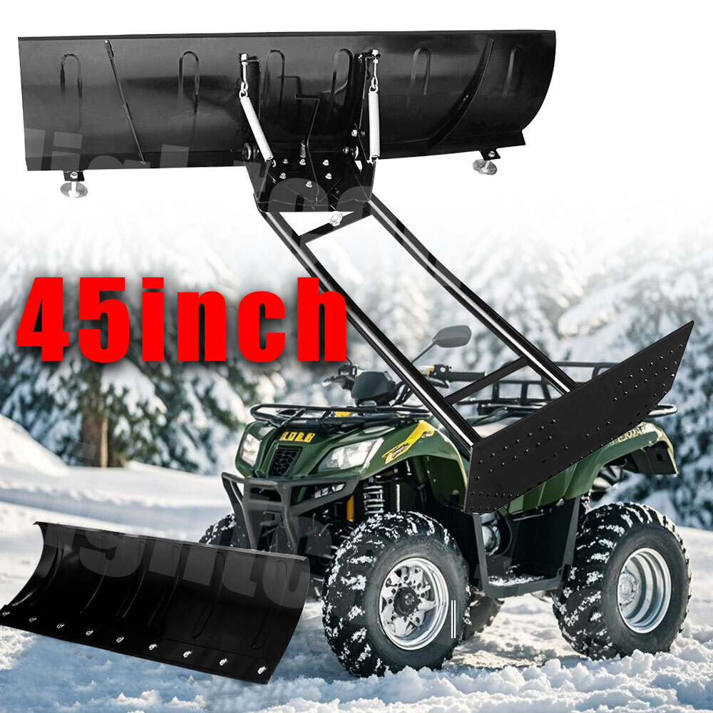 ATV Snow Plow Kit 45” Steel Blade Complete Mount Package Fit Honda Rancher 350