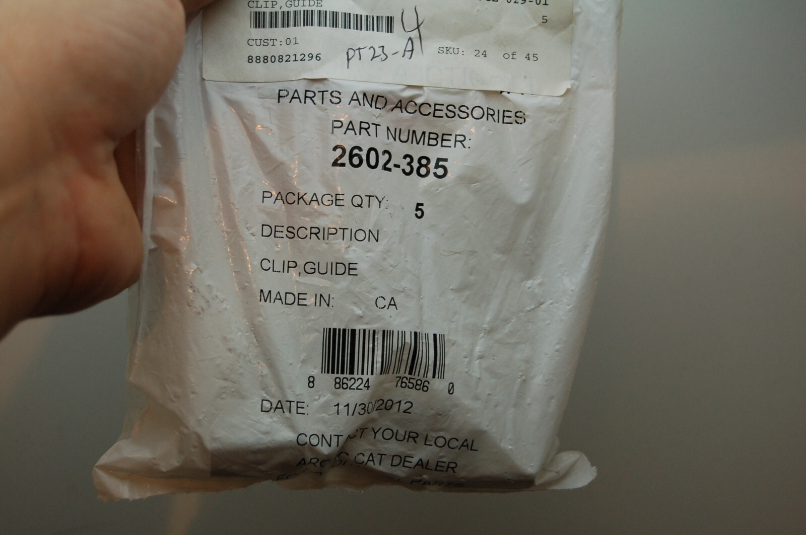 4 NEW GENUINE ARTIC CAT 2602-385 Track Clip .438 Tab Guide Arctic Cat, 012-0114