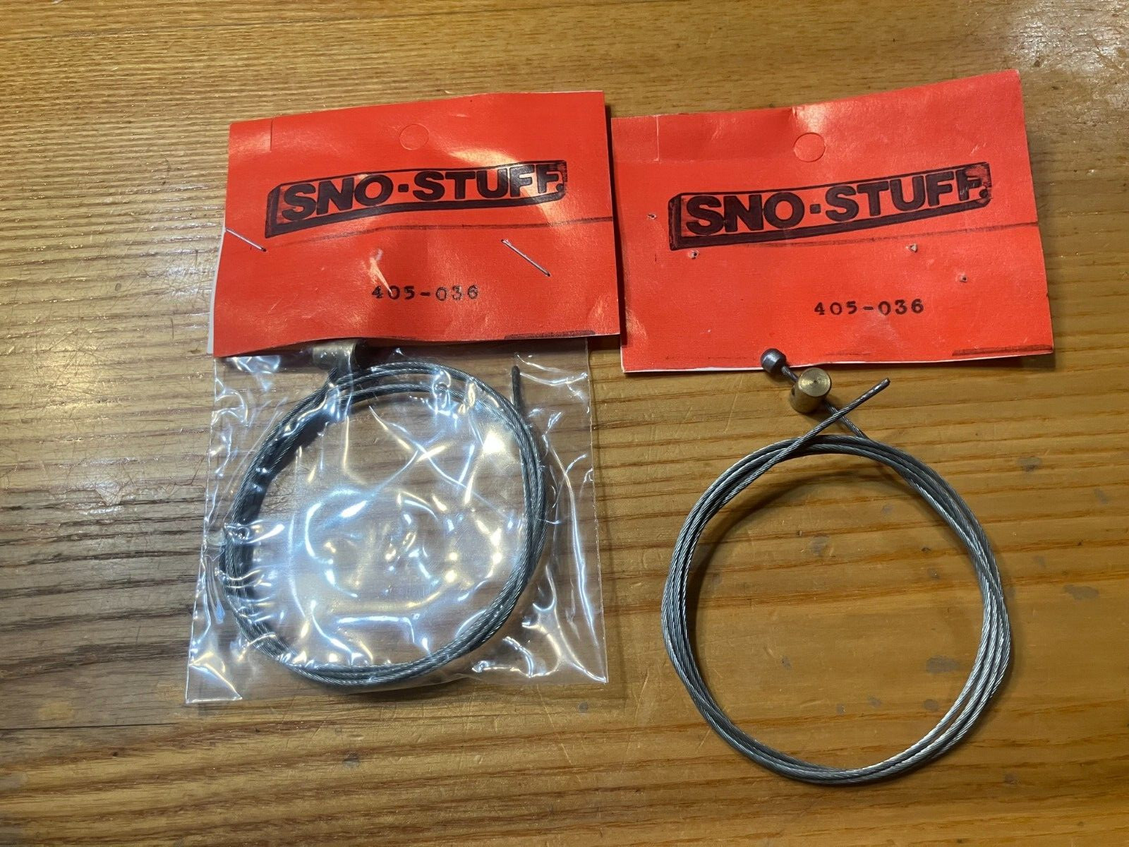 2 Vintage NOS 36″ Snowmobile Throttle Brake Cable Rupp Cat Daddler Doo Polaris