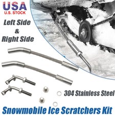 Snowmobile Ice Scratchers Kit For SnowX Polaris Yamaha Arctic Cat Left & Right