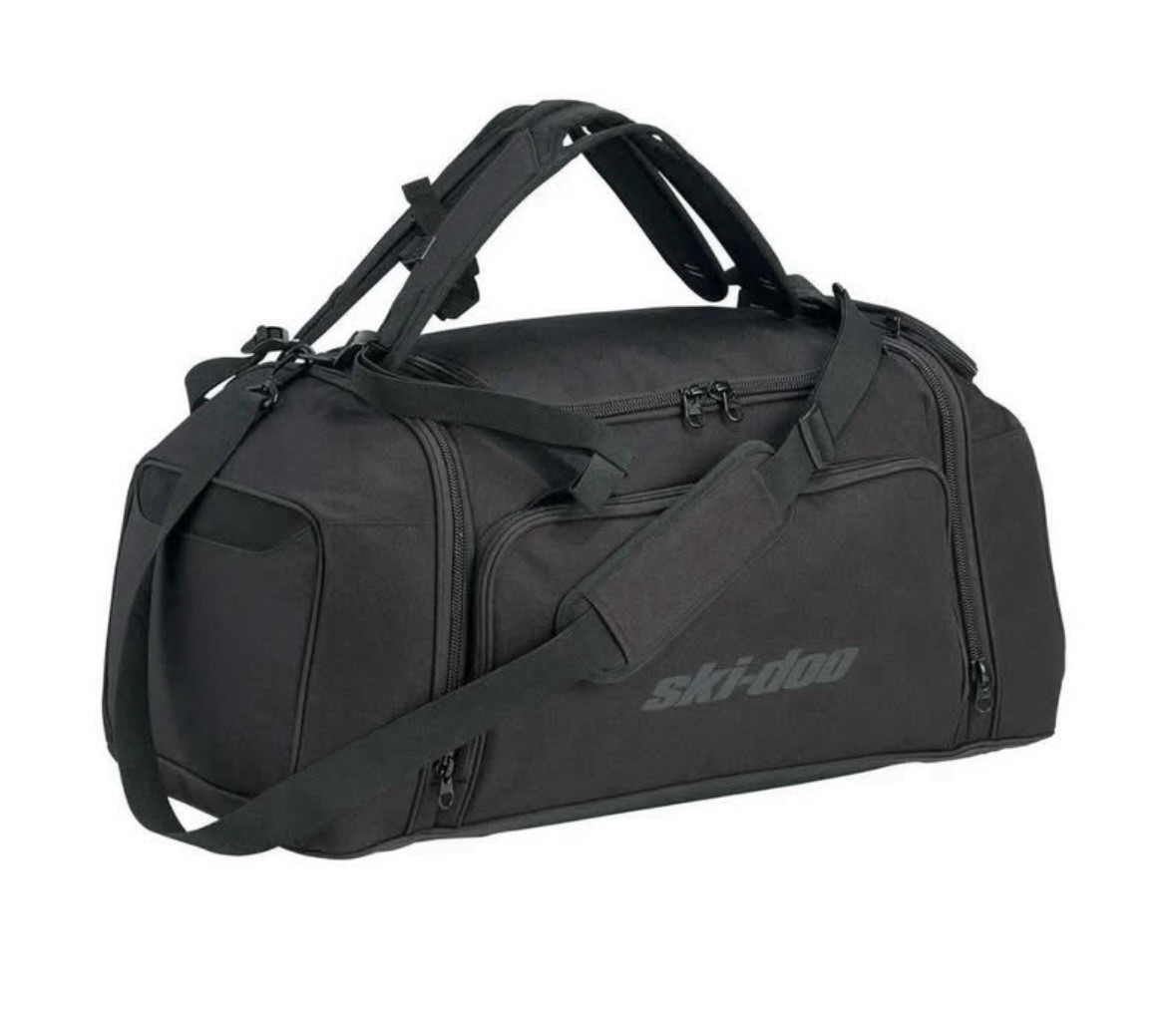 Ski-Doo Black Duffle Backpack Bag Adjustable Shoulder Chest Straps 45 Liter