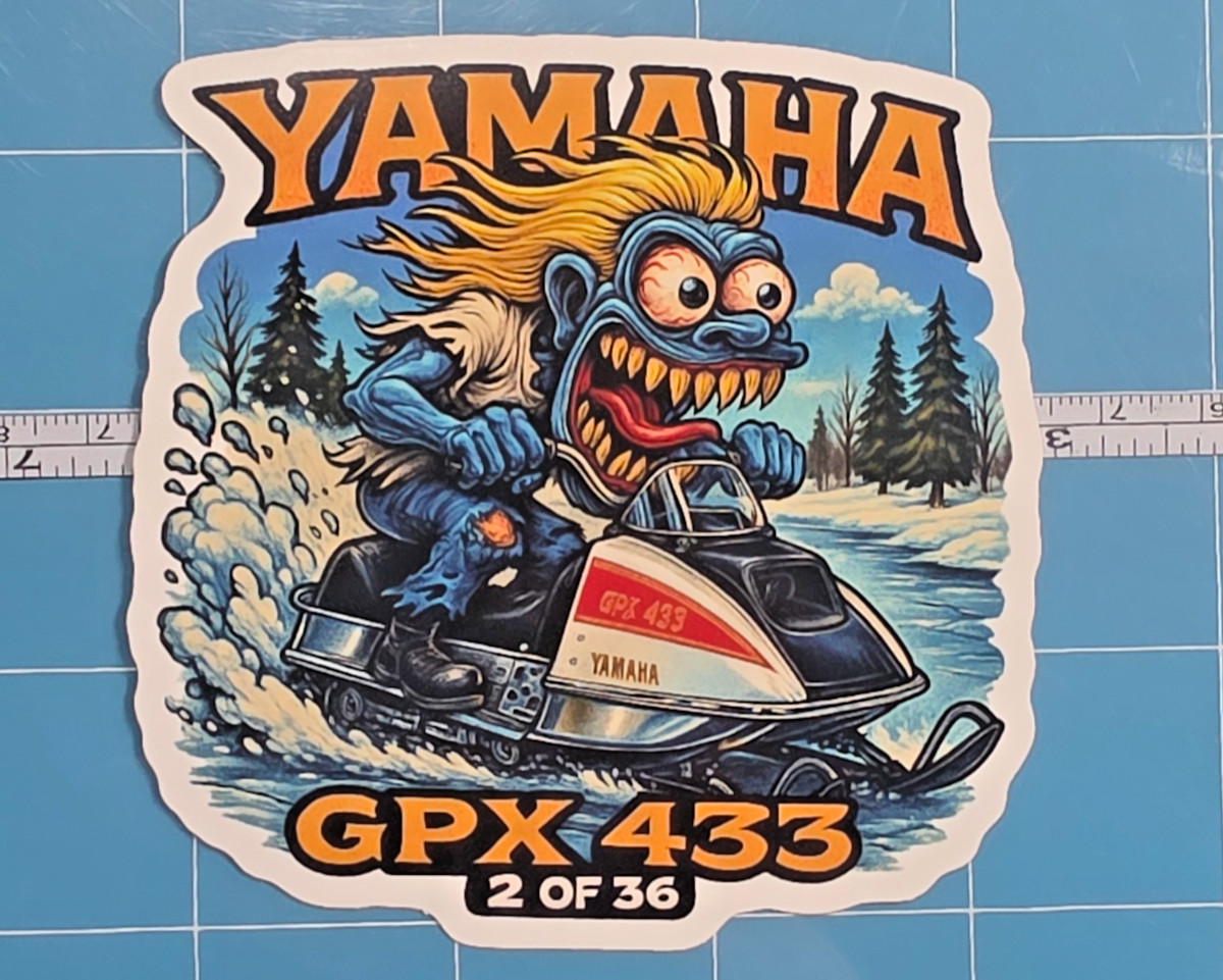 Yamaha GPX 433 Monster Vinyl Sticker 9x9cm 02/36 Snowmobile Die Cut