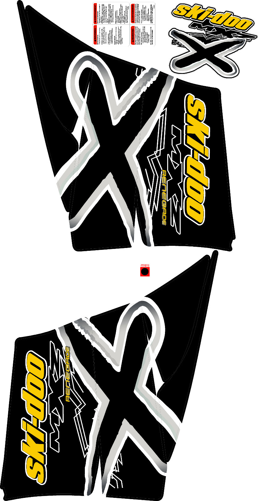 SKI DOO SNOWMOBILE 05 REV MXZ X  FACTORY REPRODUCTION DECAL SIDE PANEL KIT ONLY