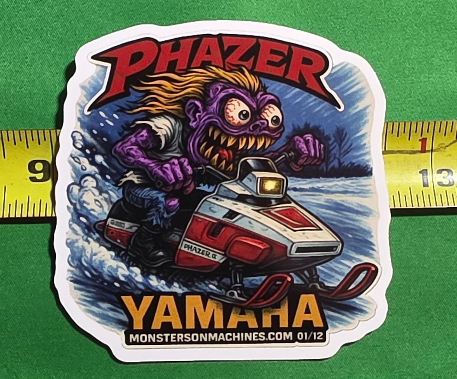 Yamaha Phazer Snowmobile 9x9cm Vinyl Sticker Frenzy Fiend 1 of 12