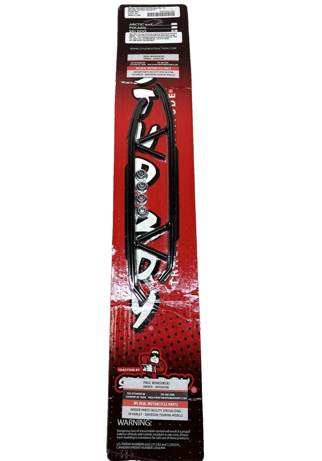 Stud Boy 6″ Shaper Bars Carbides 2006-2025 Ski-Doo Pilot & DS – DOO-S2410-60