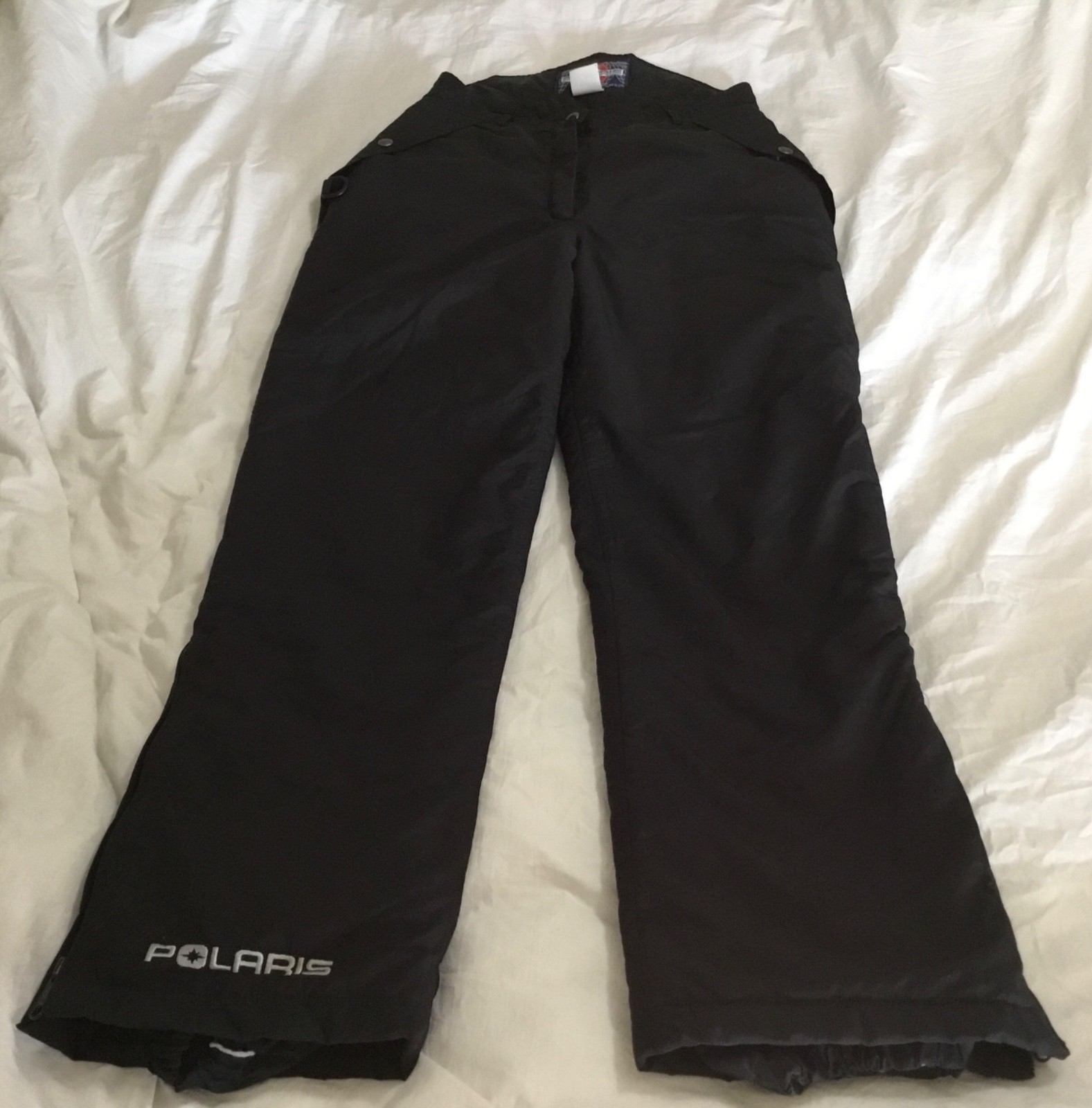 Black Polaris Snowmobile Snow Pants, Made in the USA, Women Small