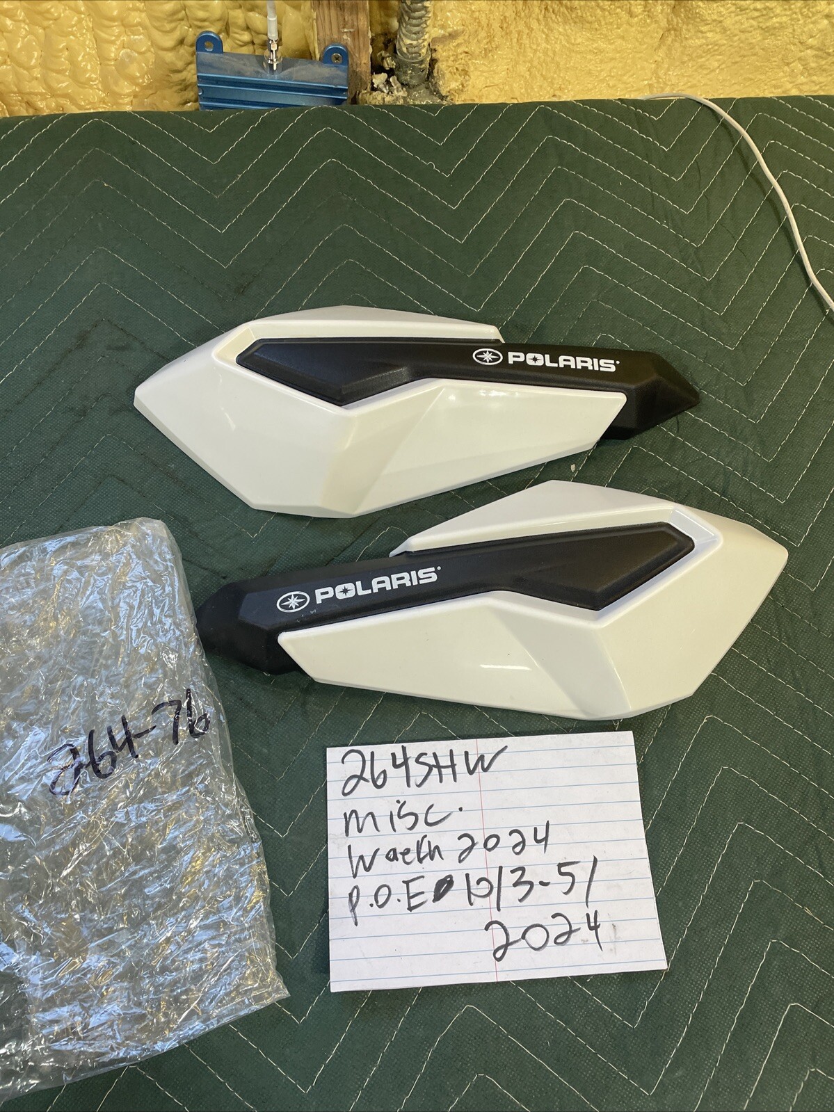 Polaris Snowmobile Handguard Protectors White 264