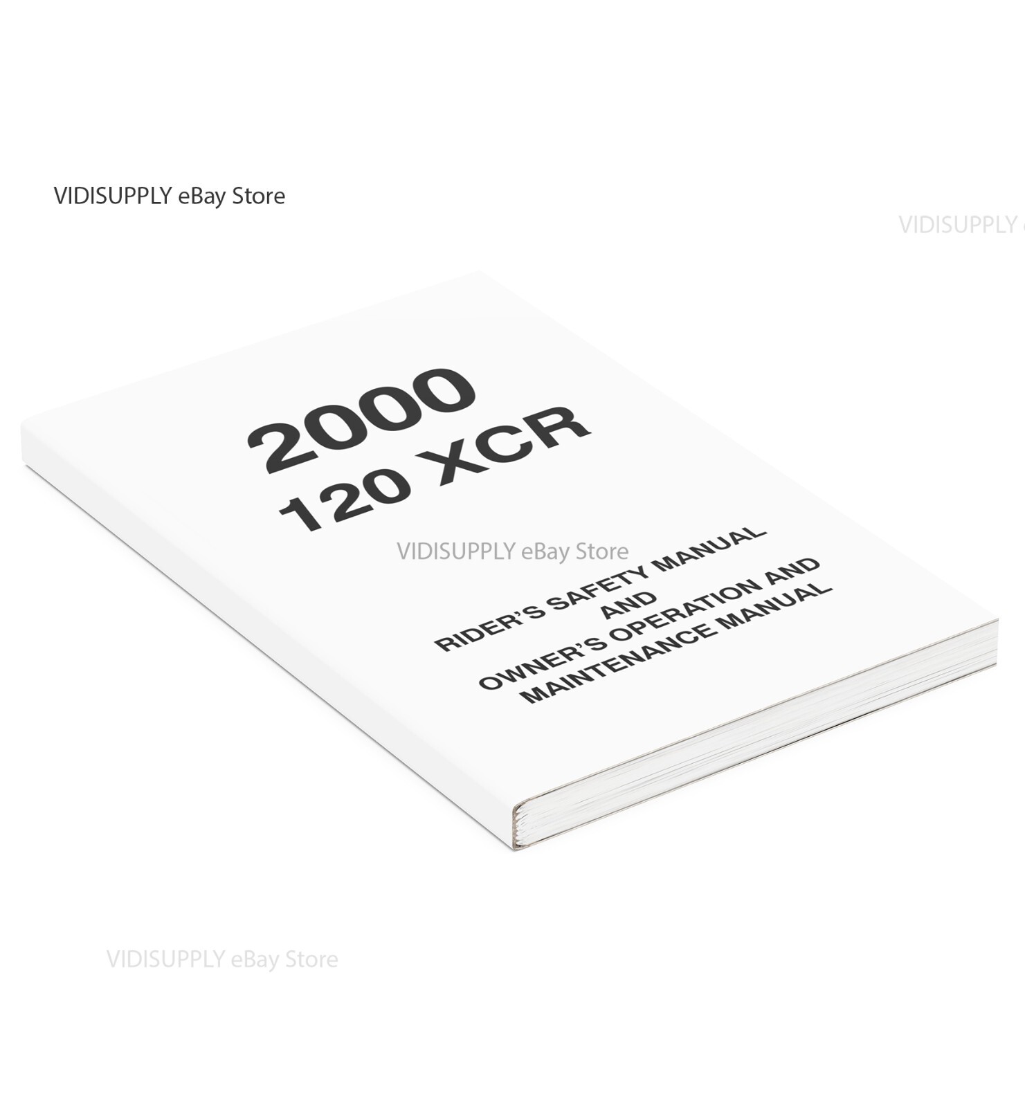 Polaris 120 XCR 2000 Snowmobiles Owners Manual NEW PAPERBACK