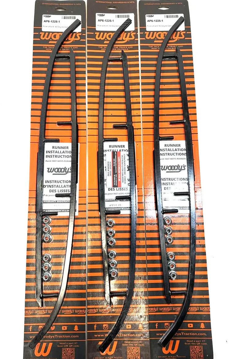 3 PACK – Woodys 6″ Carbide ACE Runners Wear Bar Polaris Snowmobile – AP6-1225