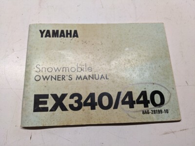 YAMAHA SNOWMOBILE OWNER’S MANUAL EX340/440 8A6-28199-10 1975 OEM ORIGINAL BOOK