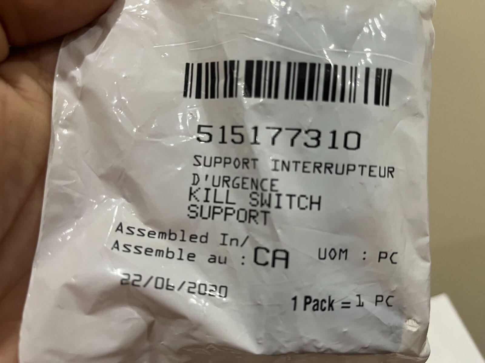 [BRAND NEW] “Genuine” Ski-Doo Kill Switch Support 600HO/800/850 ETEC 515177310