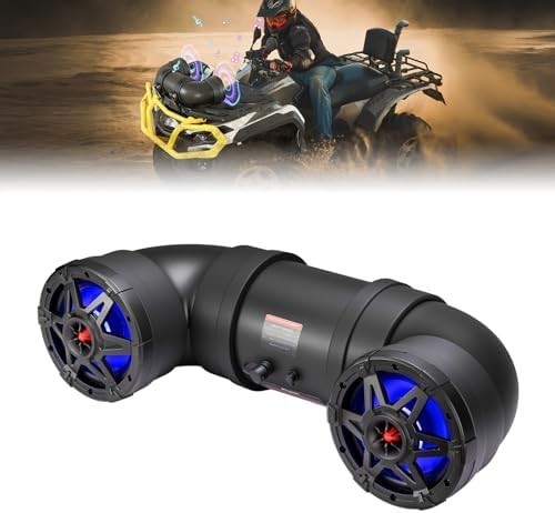 ATV Speaker 6.5 Inch Bluetooth-connectivity ATV UTV Sound Bar w/ 20 RGB Light Mo