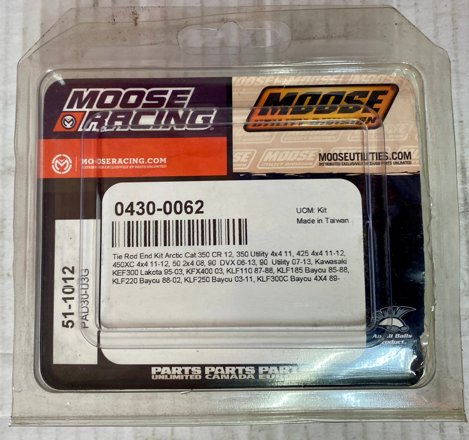 Moose Racing Tie Rod End for Artic Cat and Kawasaki 0430-0062